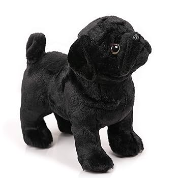 STEIFF パグ 犬のぬいぐるみ タグ付き 約30cm STEIFF パグ 犬の