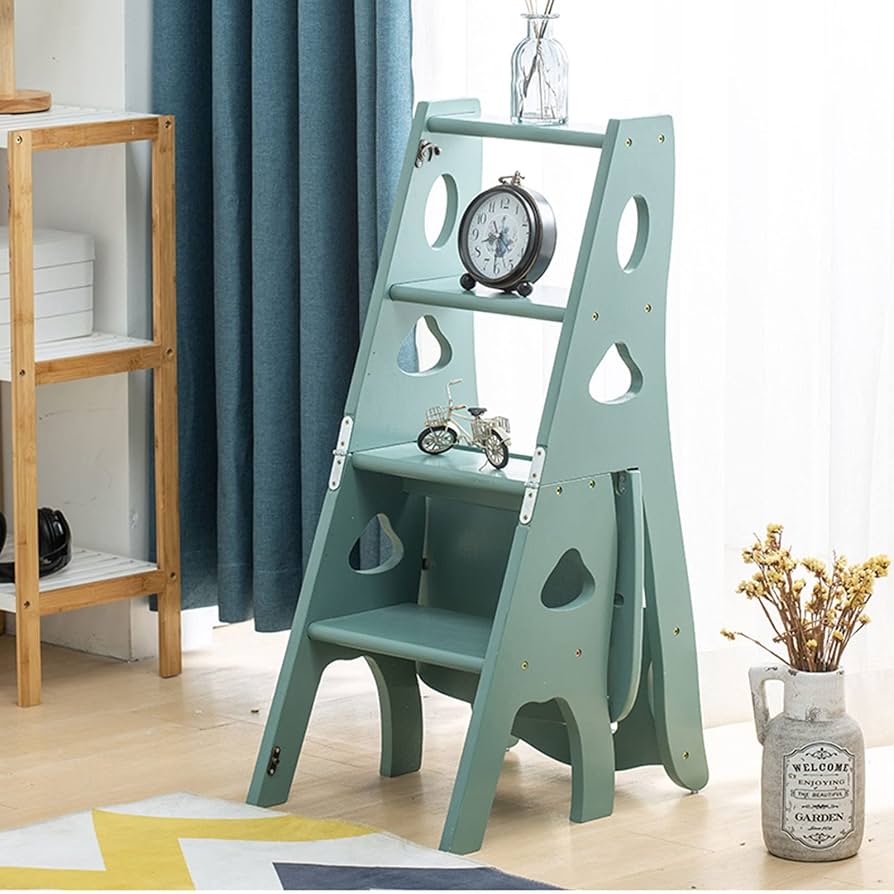 階段型木製タンス グリーン 階段型木製タンス グリーン