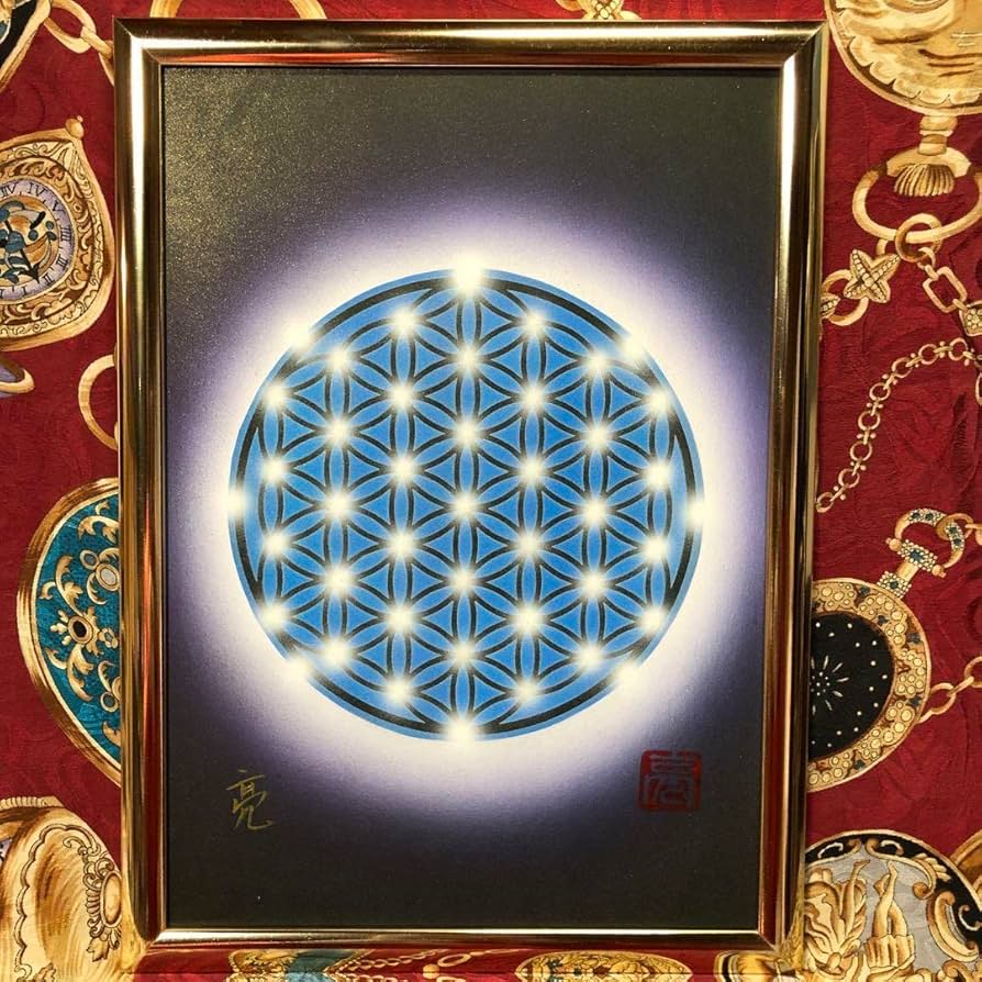 神聖幾何学模様フラワーオブライフ 金運アップに特化した金色生命の花