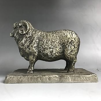 Amazon.co.jp: UNY1264金属工芸在銘正彦作鉄製羊置物重さ1611g鉄製工芸