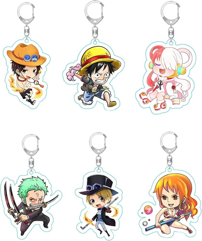 Amazon.co.jp: [FURLOU] ワンピース キーホルダー キーチェーン 6枚
