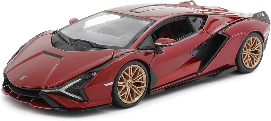 Amazon | Bburago 1/24 ランボルギーニ シアン FKP37 レッド 完成品