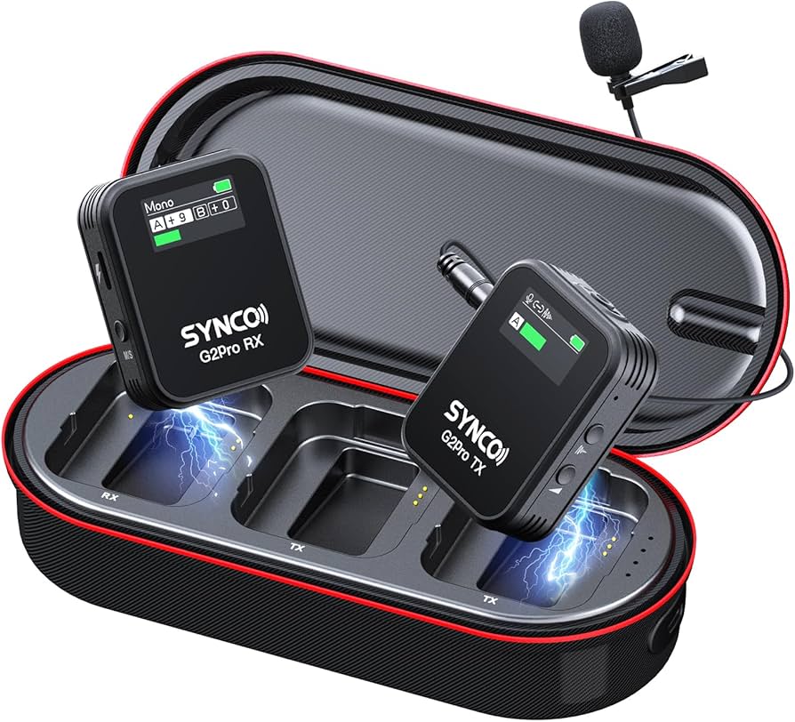 Amazon.com: SYNCO Wireless Microphone System with Charging Case