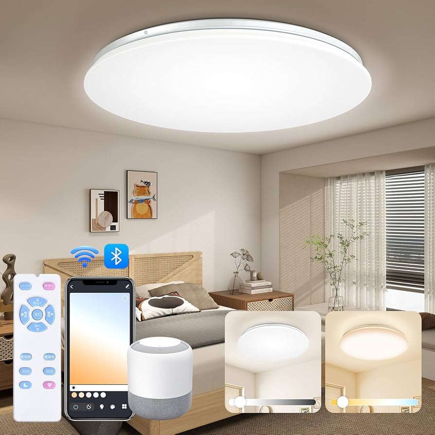 Amazon.co.jp : 創優会 LEDシーリングライト6~8畳 38W 4600lm Alexa