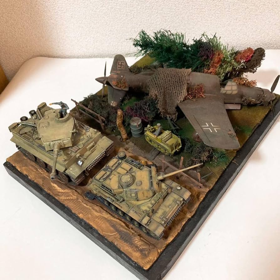 Amazon | ドイツ軍 ジオラマ ティーガー戦車 3号戦車 ドルニエ Do335