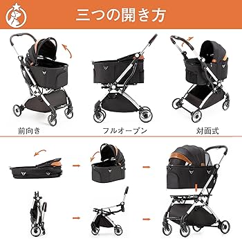 Amazon.co.jp: HRking.HANRAY 分離型 折りたたみ ペットカート 3way