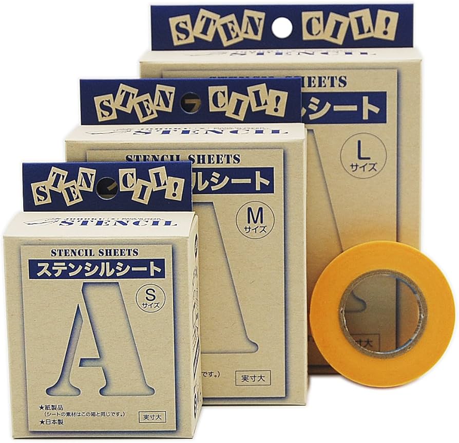 Amazon | ステンシル SML 3種セット（マスキングテープ付）紙製 シート