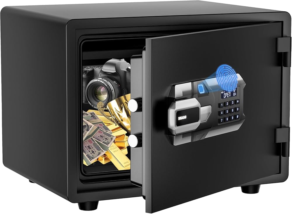 Amazon.co.jp: 耐火金庫 1時間 耐火 耐水 大型 超重量40KG 金庫 家庭用