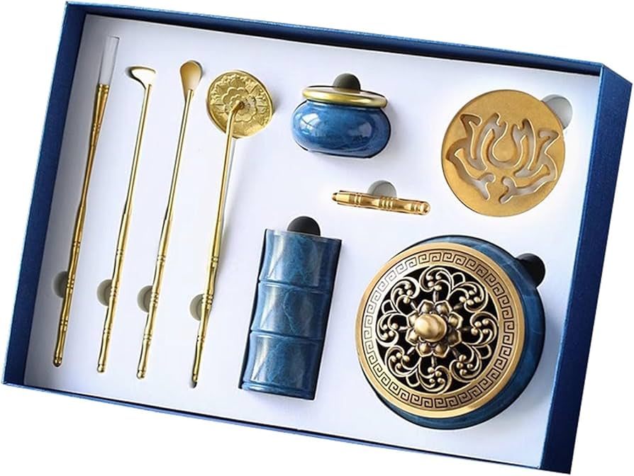 Amazon｜SciAza 中国 お香 セット 香炉 セット 中国 香道具 セット 拓