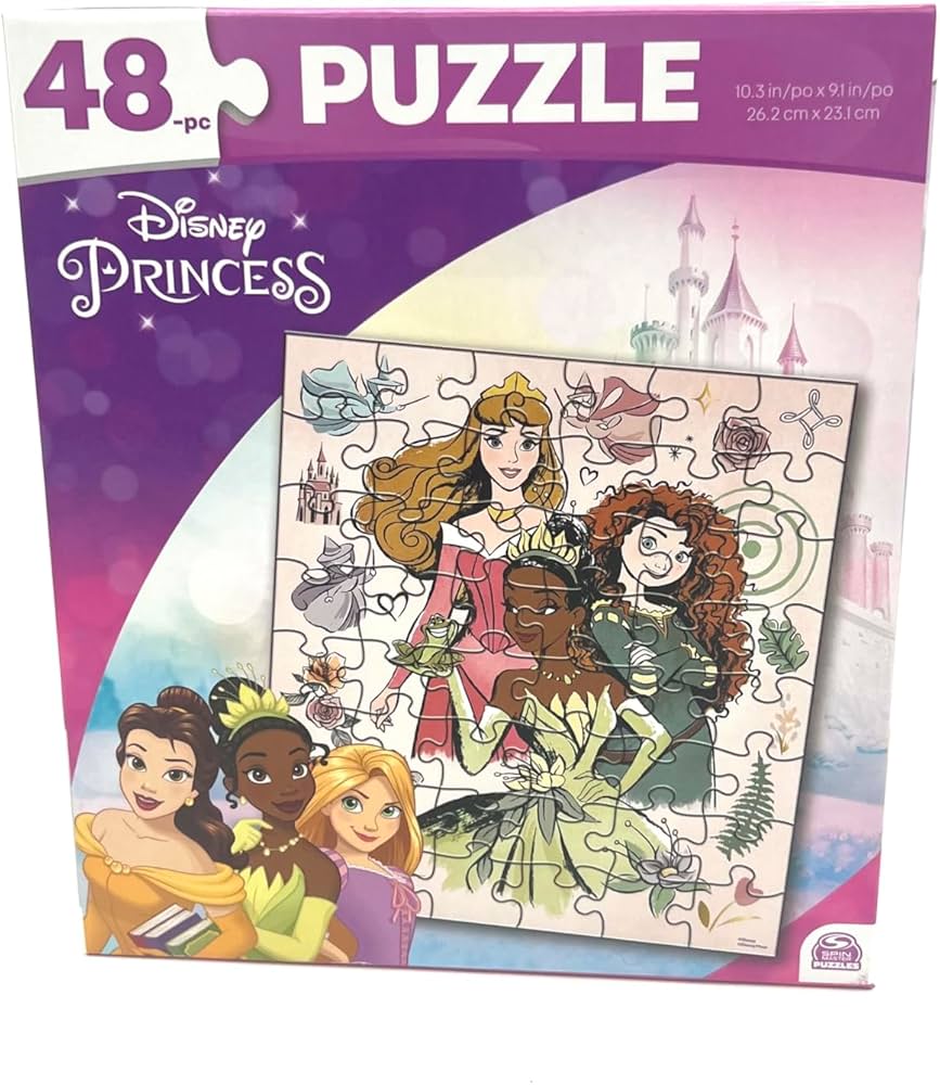 Amazon | ディズニープリンセスジグソーパズル3パックセット 4~8歳の