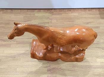 木製馬の彫刻 約35センチ Amazon.co.jp: 天然木製 木彫り 馬 置物 全長