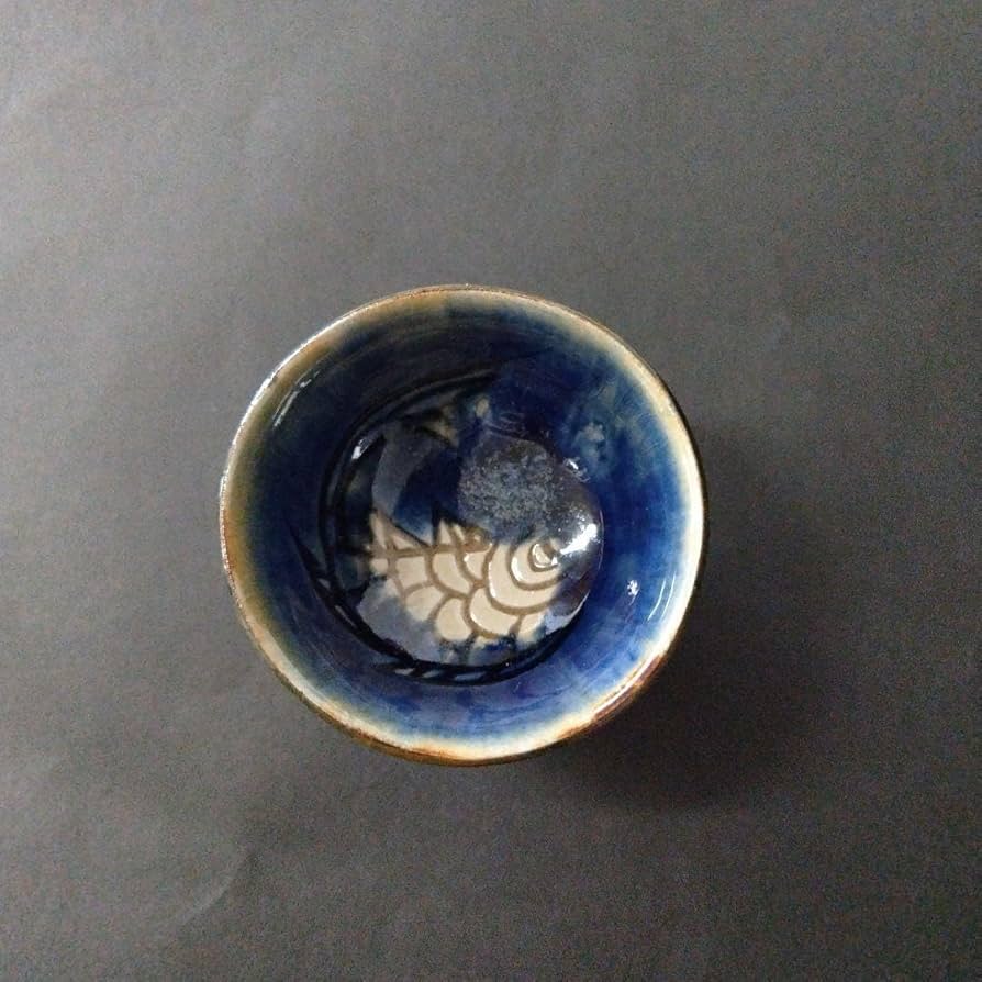 みいみい様❢ 沖縄やちむん 壺屋焼 宮陶房 宮城須美子 蟹 魚紋 お猪口