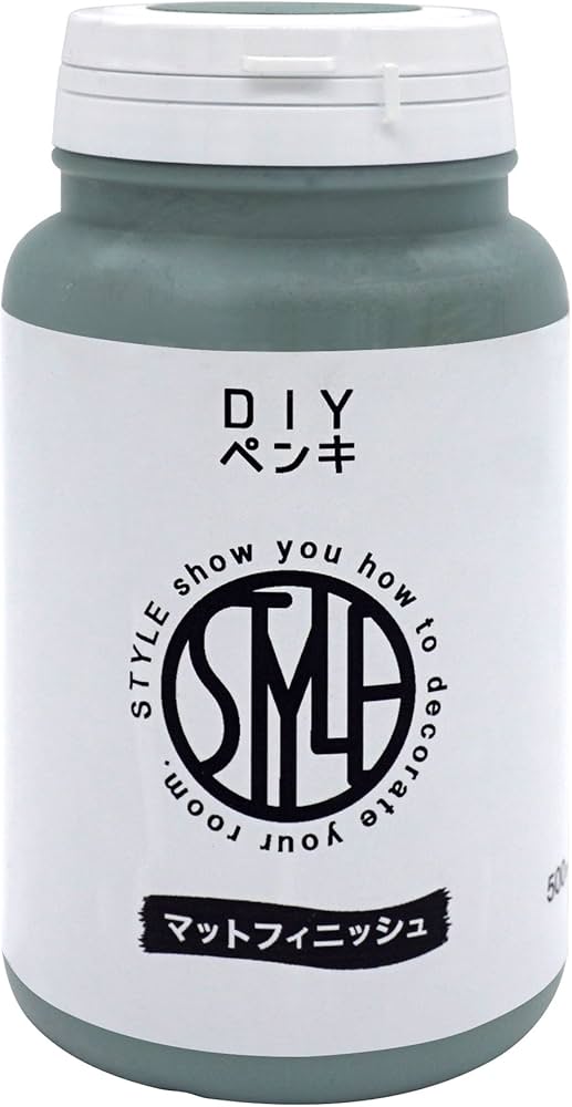 Amazon | ニッペ ペンキ 塗料 STYLE DIYペンキ 500ml ミスティグリーン