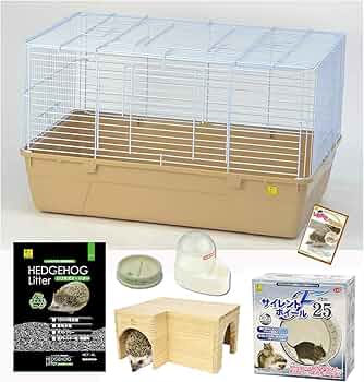 小動物・ハリネズミ 飼育セット 大きめケージ シャトルマルチ85と小物