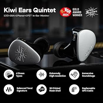 Amazon.com: Linsoul Kiwi Ears Quintet in Ear Monitor, 1DD + 2BA +