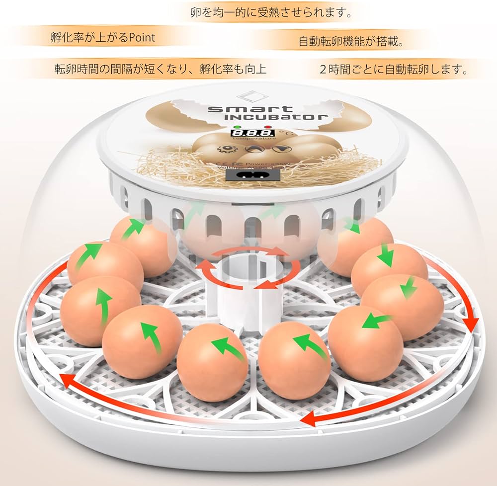 Amazon.co.jp: LifeBasis 自動孵卵器 インキュベーター 鳥類専用ふ卵器