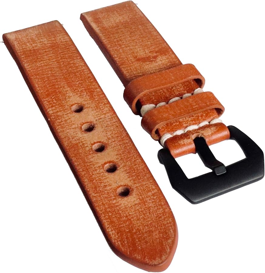 Amazon | （キャリバ） CARIBA 極厚 牛革時計ベルト 時計バンド