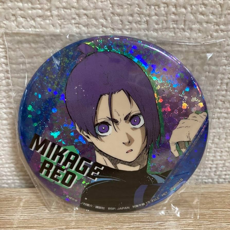 ブルーロック ホログラム缶バッジ 凪誠士郎 御影玲王 GIGO限定 ブルー