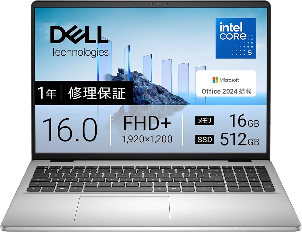 Amazon.co.jp: Dell ノートパソコン Dell 16 DC16250 16インチ Intel