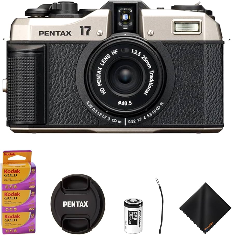 Pentax Câmera compacta de 17 filmes com formato de meia moldura