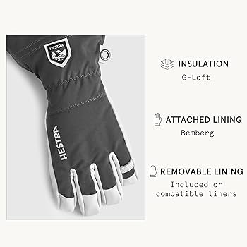 Amazon | HESTRA ヘストラ グローブ 30570 HELI SKI GREY サイズ6