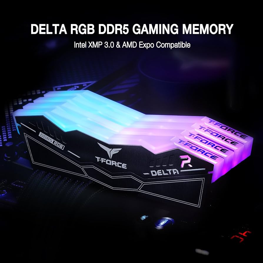 TEAMGROUP T-Force Delta RGB DDR5 Ram 32GB (2x16GB) 6000MHz PC5