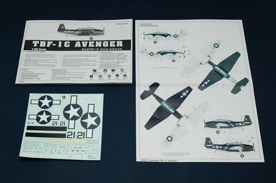 Amazon.com: Trumpeter 1/32 TBF1C Avenger Aircraft : Arts, Crafts