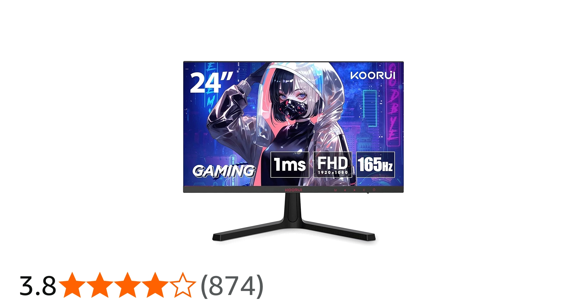 Amazon.co.jp: KOORUI 24E4 ゲーミングモニター 24 インチ フルHD