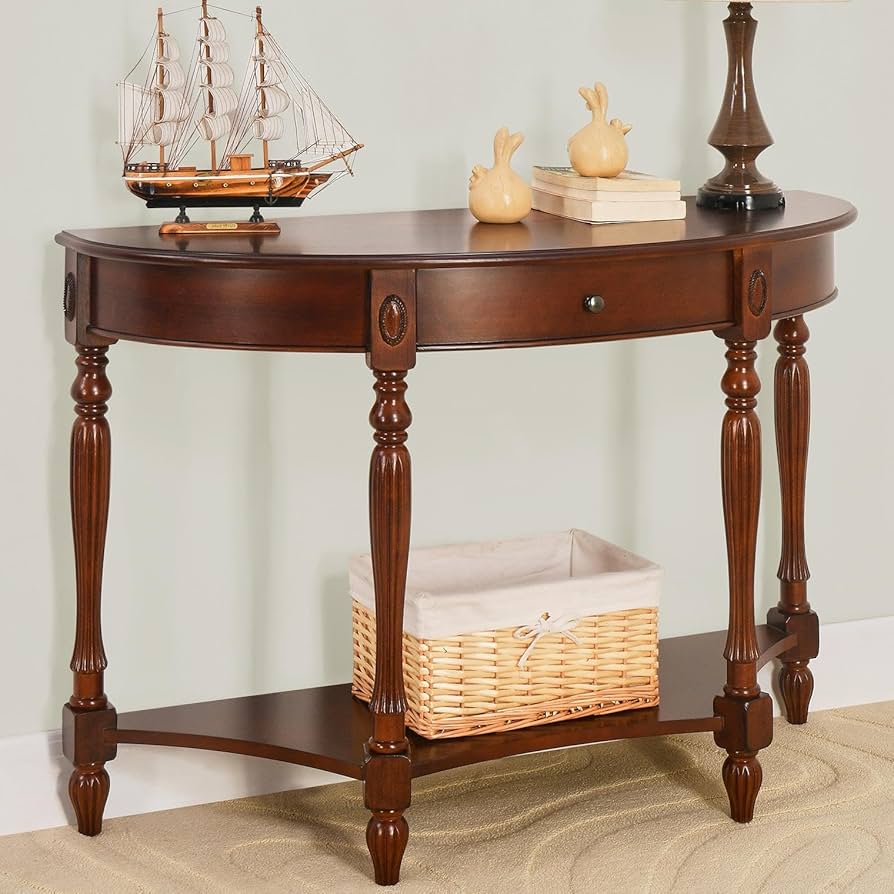 Amazon.com: LEEMTORIG Demi Lune Console Table for Entryway Living