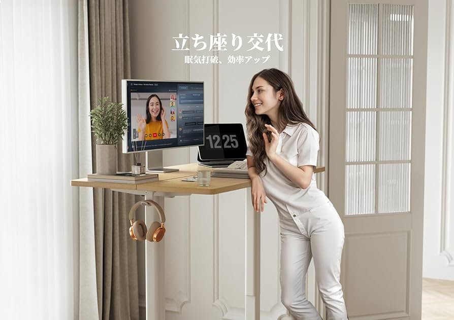Amazon | Claiks 昇降デスク 初心者向け スタンディングデスク 電動