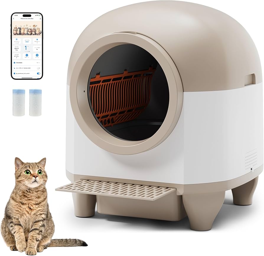 ☆自動トイレ☆猫トイレ センサー付き 専用アプリ操作&管理 消臭