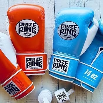 プライズリング ボクシンググローブ 本革製 12oz 青/赤 プライズリング