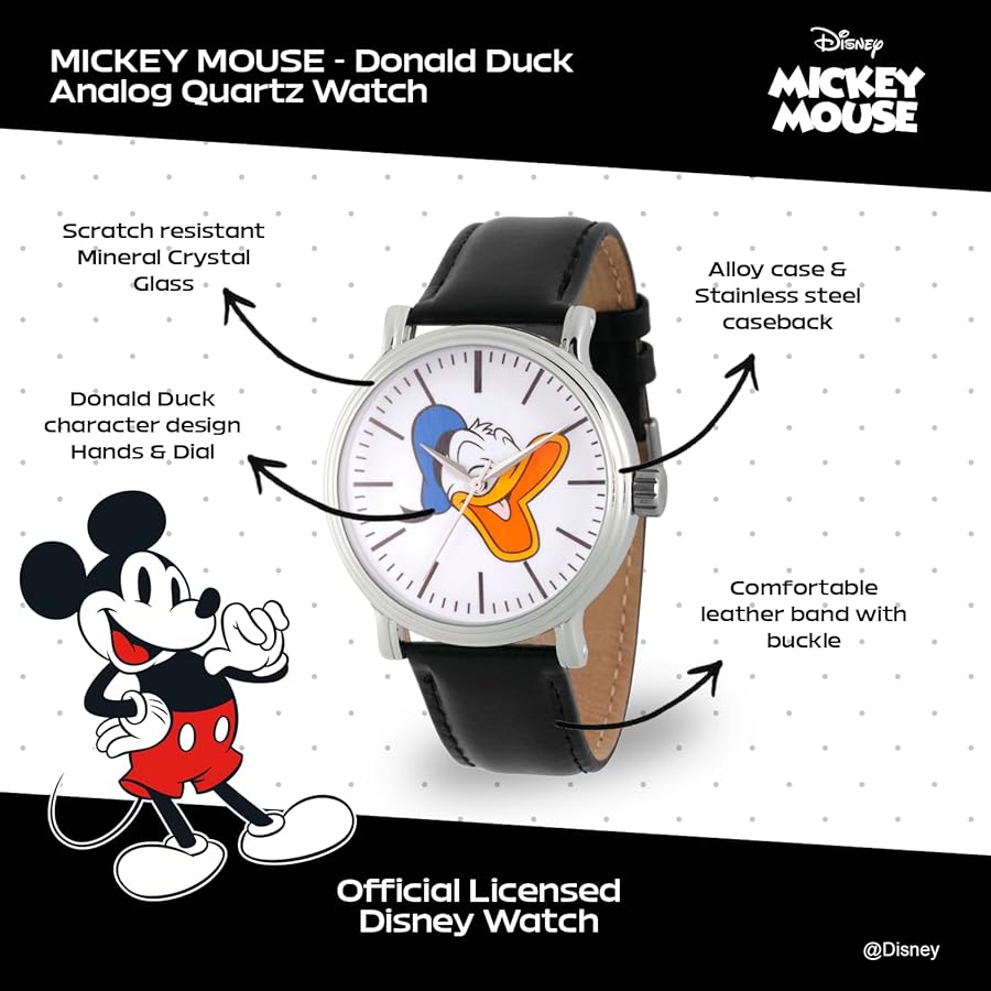 Amazon.com: Donald Duck Watch for Men – Vintage-Inspired Donald