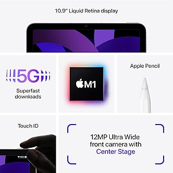 Amazon.com: Apple iPad Air 10.9-inch, Wi-Fi + Cellular, 64GB