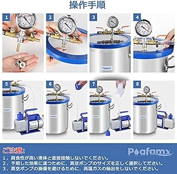 Amazon.co.jp: Kisigim 小型真空チャンバーキットステンレス製 真空脱
