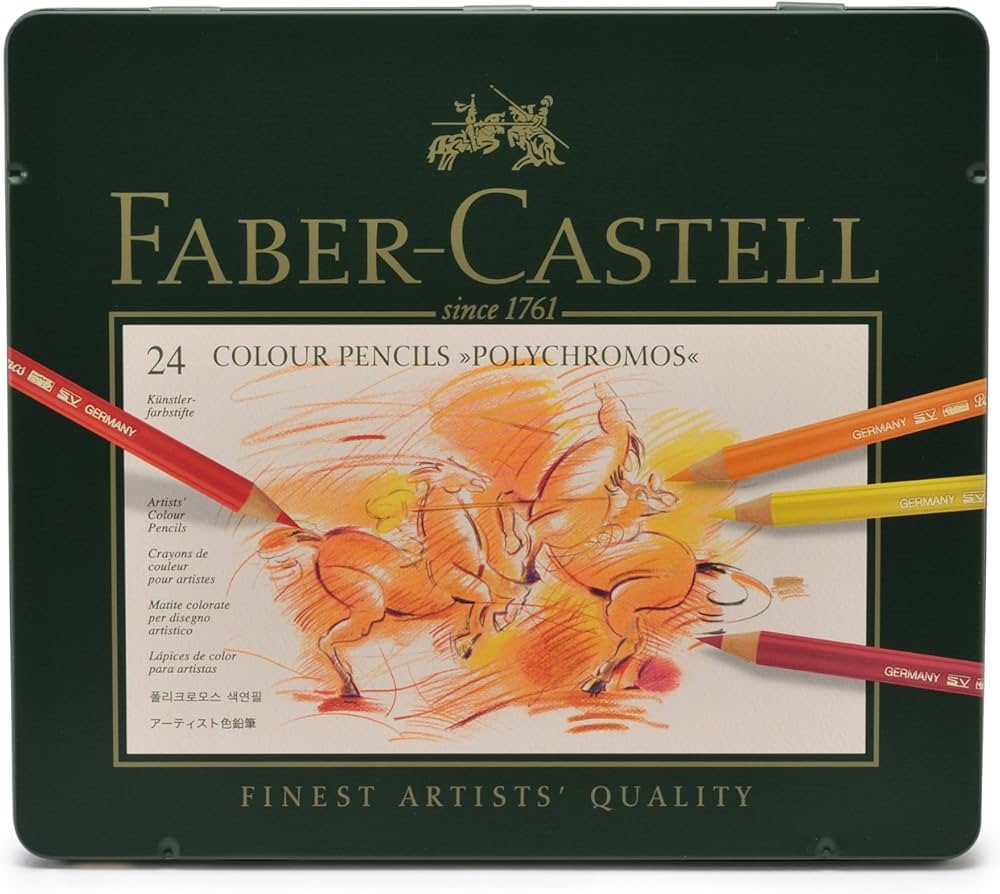 Amazon | ファーバーカステル ポリクロモス色鉛筆 24色 缶入110024