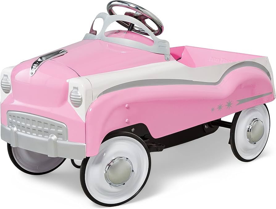 Amazon.com: Kid Trax Classic Pink Pedal Car for Girls, Ages 3-5
