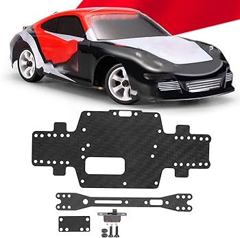 Amazon.com: Dilwe Carbon Fiber Chassis Set, for 1/28 RC car, Like
