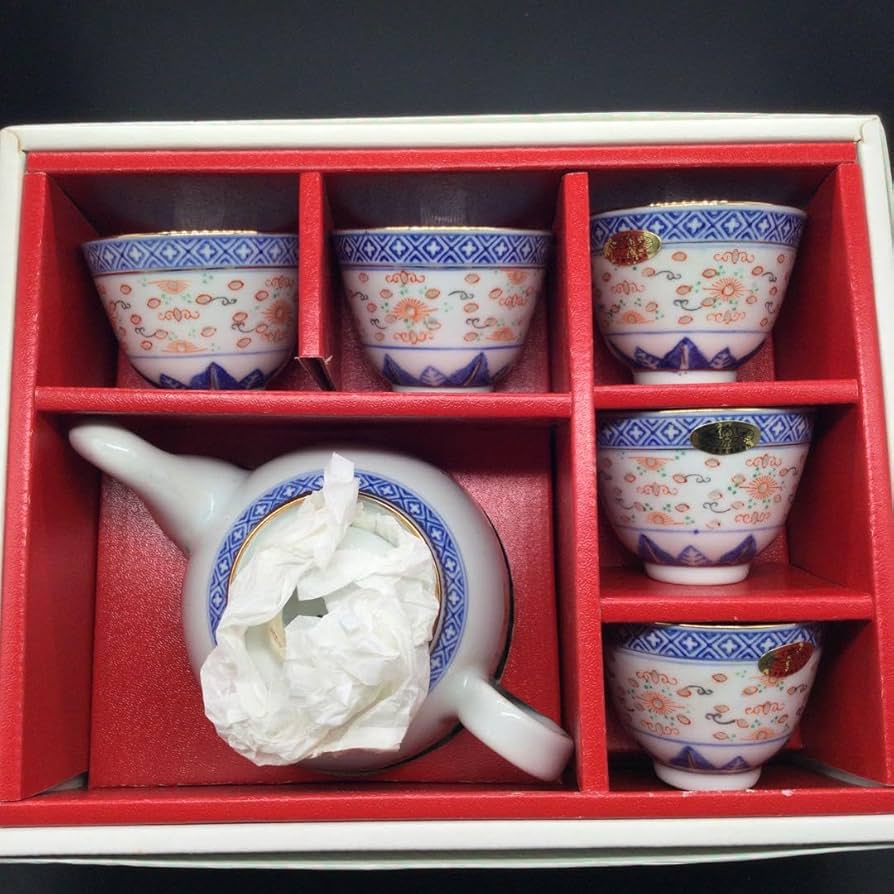 景徳鎮 蛍手煎茶椀5点 7.5㎝ Y2-0419③E74