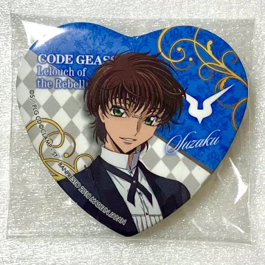 コードギアス ルルーシュ カフェ ハート缶バッジ