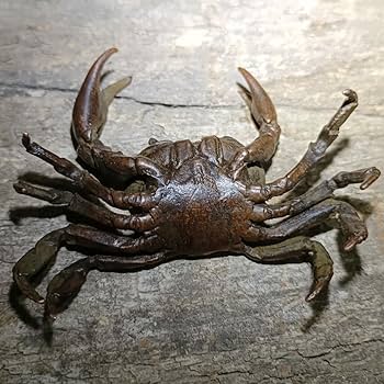 Amazon.co.jp: 蟹 置物 風水 カニ 風水置物 インテリア 銅製 風水