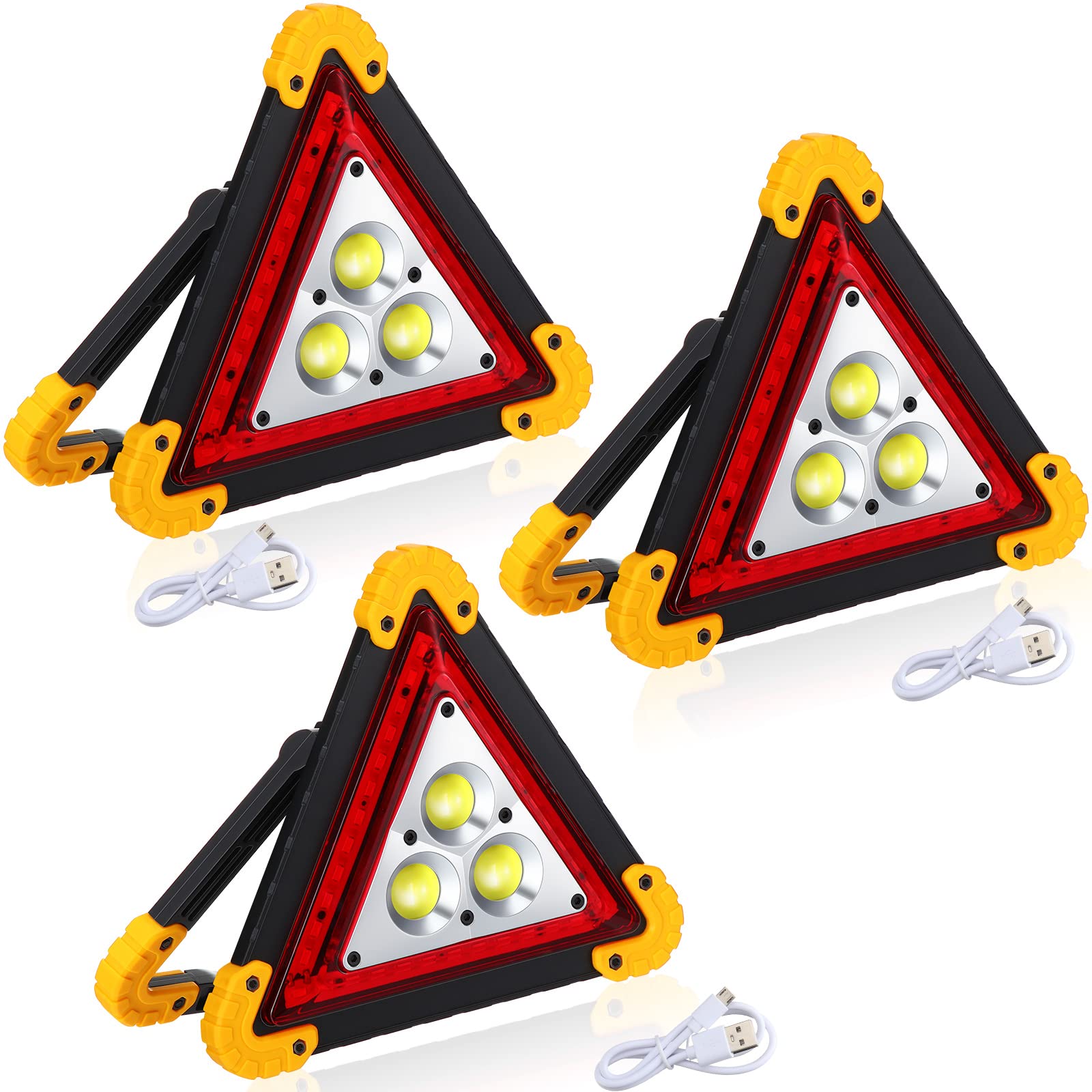 Amazon.com: Huquary LED Emergency Warning Triangle, Rechargeable