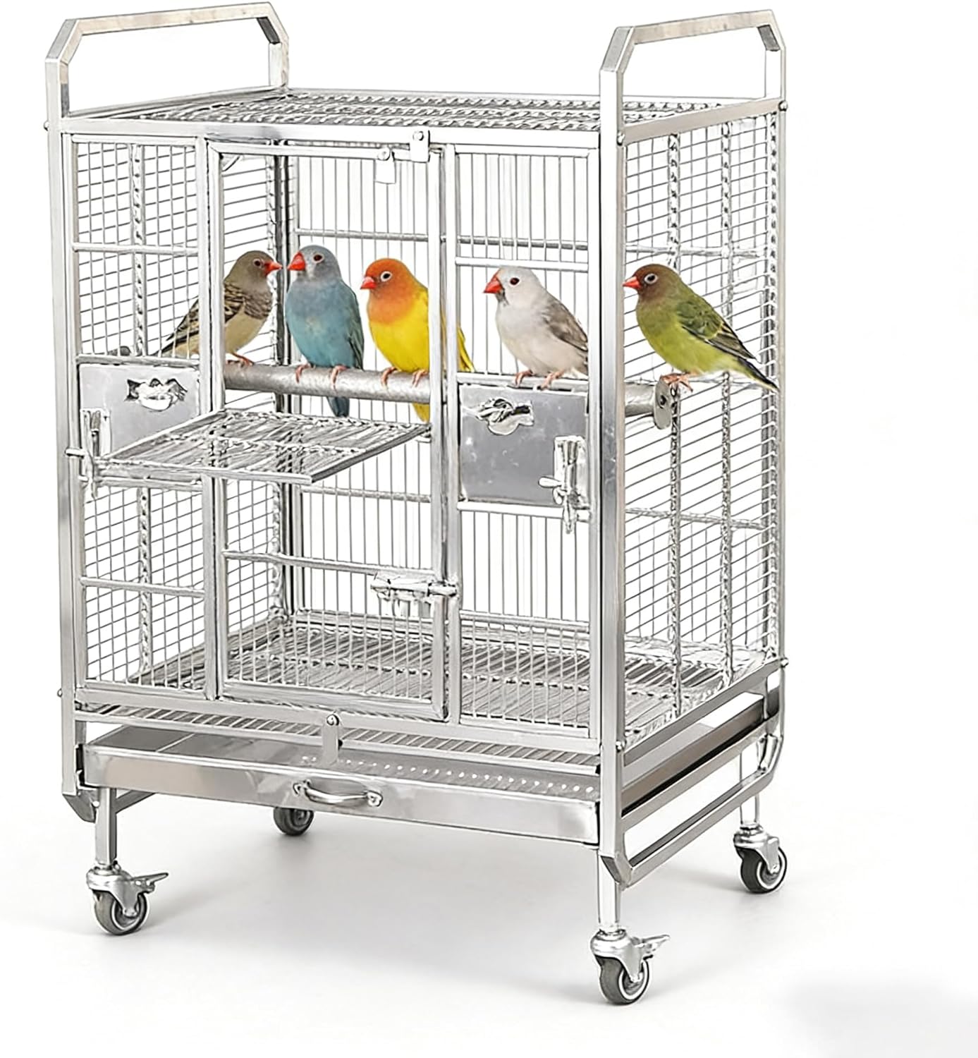鳥かご 304ステンレス鋼 ケージ 豪華な大型オウムケージ 鳥小屋 鳥籠