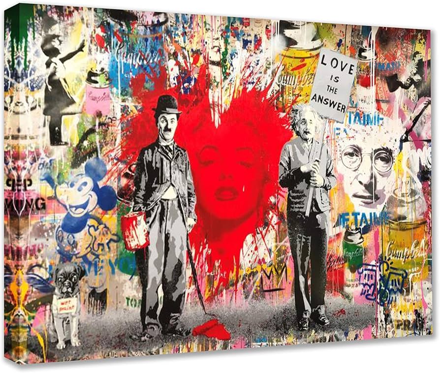 Amazon｜Banksy バンクシー北欧現代アートストリートアート抽象