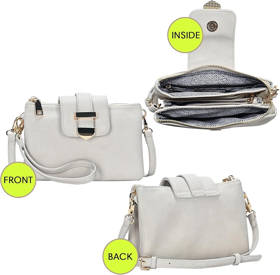 MMS Brands Miztique Dara Convertible Crossbody (Bone) | Vegan