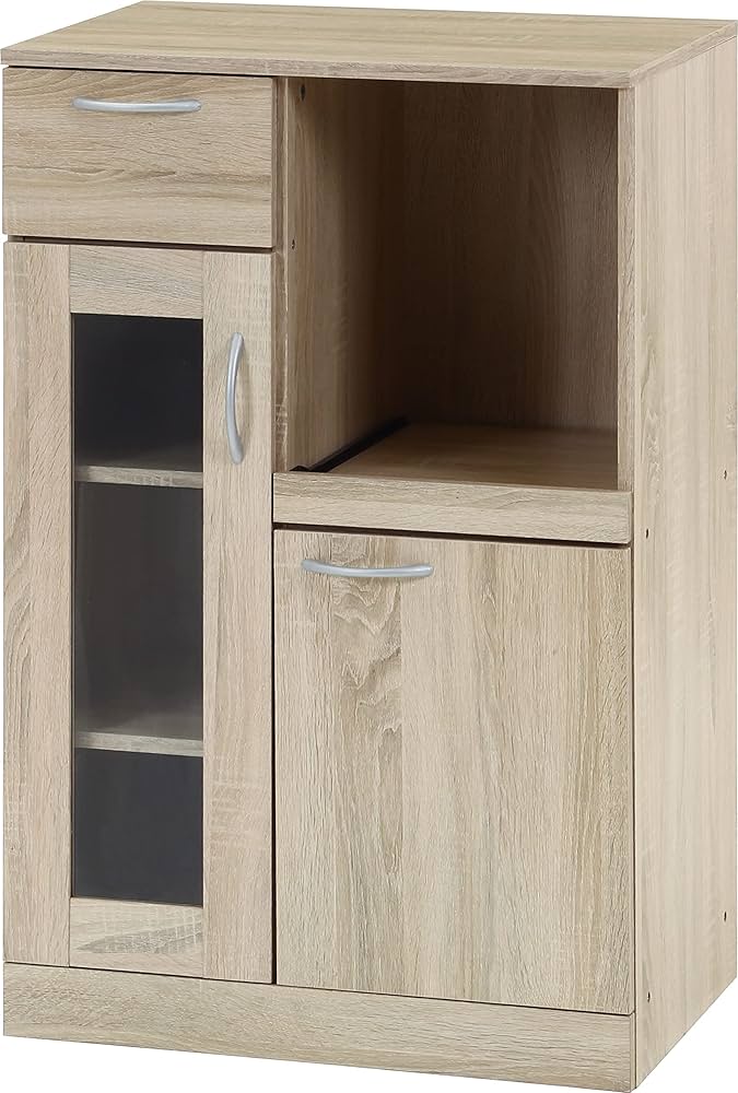 メンテ済】アンティークの二段収納棚 上下分割可 総桐 食器棚 剥離無