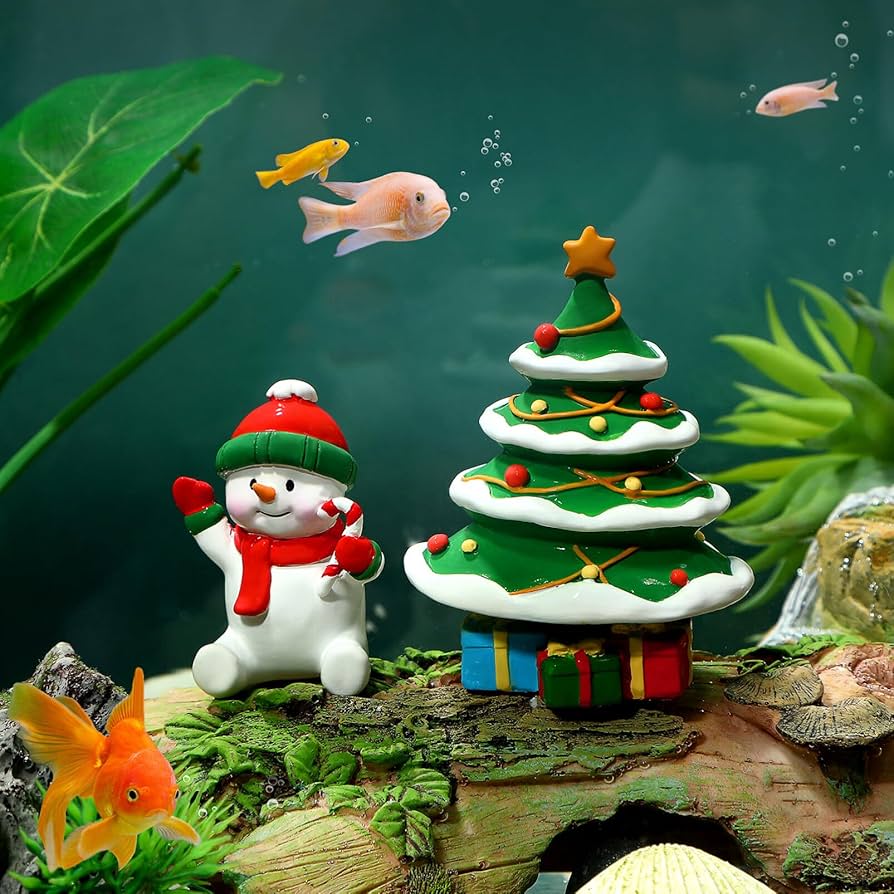 Amazon.co.jp: Ciieeo クリスマス アクアリウム 雪だるま クリスマス