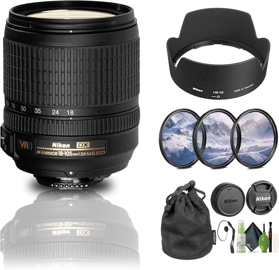 Amazon.com : Nikon AF-S DX NIKKOR 18-105mm f/3.5-5.6G ED VR Lens