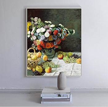 Amazon.co.jp: クロード・モネ ウォールアート - 花と果物の静物画