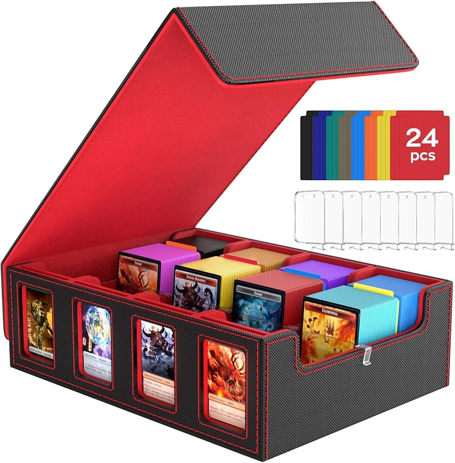 Amazon.com: BORISI Trading Card Storage Box, 3000+ MTG Deck Box